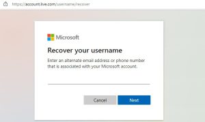 Hotmail تسجيل الدخول استرداد اسم المستخدم
